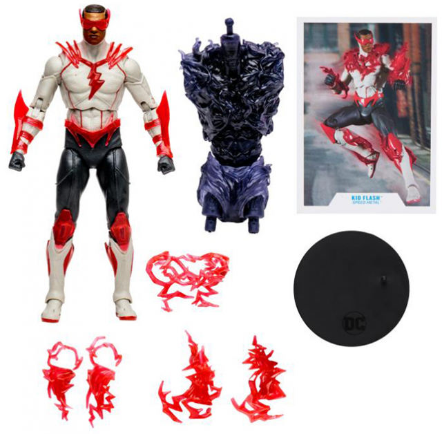 McFarlane Toys, DC Dark Nights Death Metal: Speed Metal Kid Flash West Action Figure con 22 parti mobili, figura DC da collezione con carta unica da collezione - Età 12