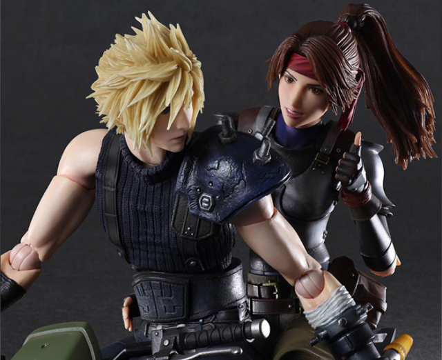 Jessie, Cloud and Motorcycle Set Play Arts Kai | Final Fantasy VII
