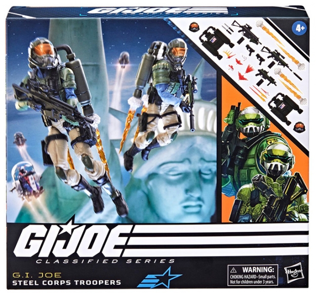 G.I. Joe Classified Series Steel Corps Troopers - Set Di 2 Action Figure Da 15 Cm Con 28 Accessori E Jetpack - 4