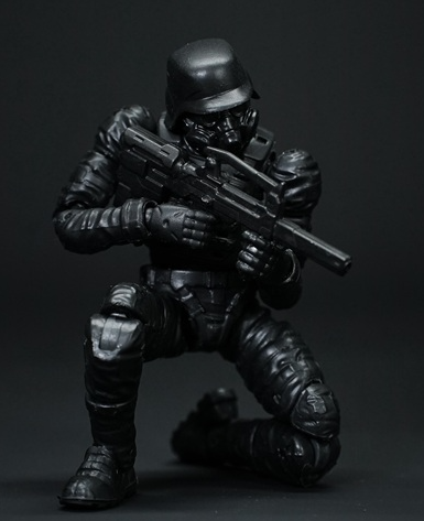 PBB-AR006 Black Trencher 1/18 Scale | Acid Rain: Project Black Box | Fext Hobby