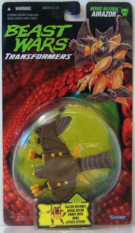 特撮 Transformers BeastWars ls2 Airazor Transformers Beast Wars 1996 AIRAZOR complete FULL CARD