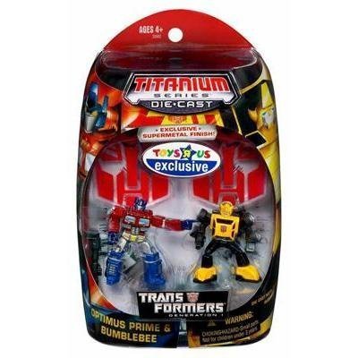 Optimus Prime and Bumblebee Exclusive Supermetal Finish 3-Inch | Transformers Titanium Robot Masters