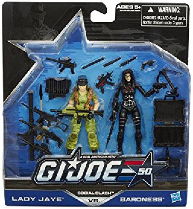 Lady Jaye vs Baroness Social Clash Set of 2 3.75-Inch Scale | G.I. 50th Anniversary