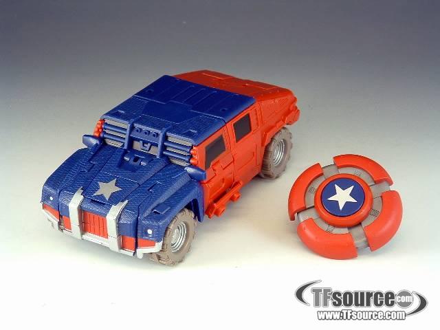 Marvel Transformers Crossovers - Captain America - Loose - 100% Complete