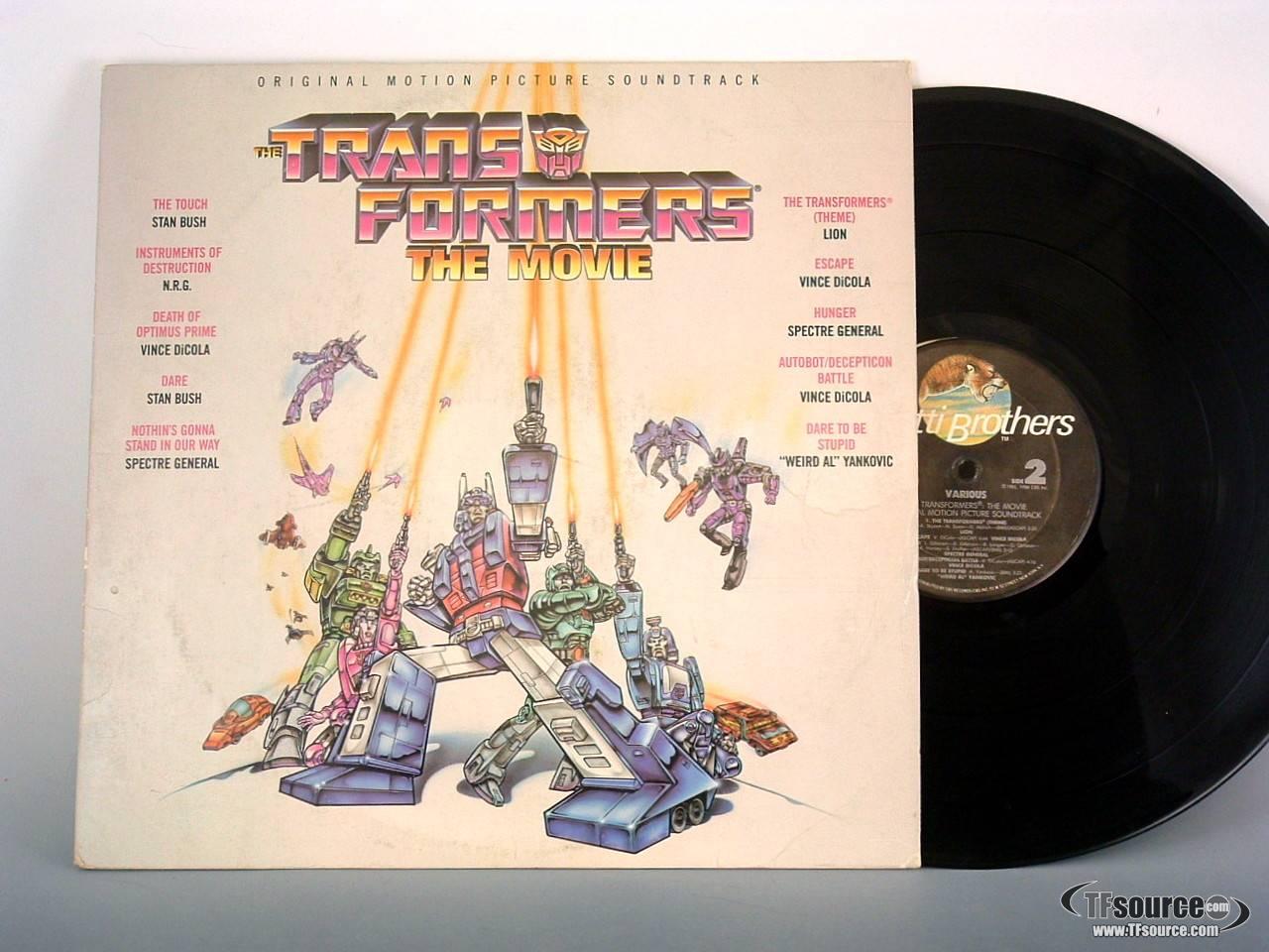 Original Motion Picture Soundtrack Vinyl LP Transformers G1 Transformers Generation One Hasbro