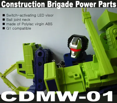 CDMW-01 Construction Brigade Power Parts LED Devastator Head | Crazy Devy