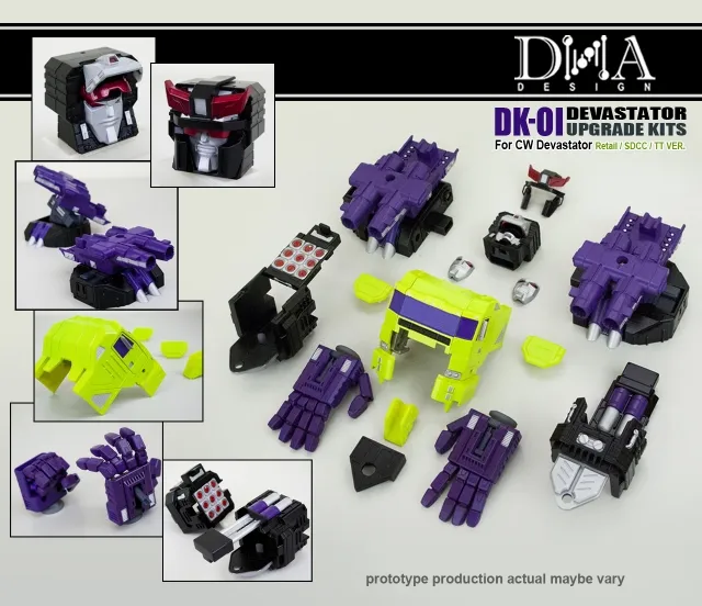 DK-01 Upgrade Kit for Transformers Combiner Wars Devastator | Dna Design | Upgrade Kit