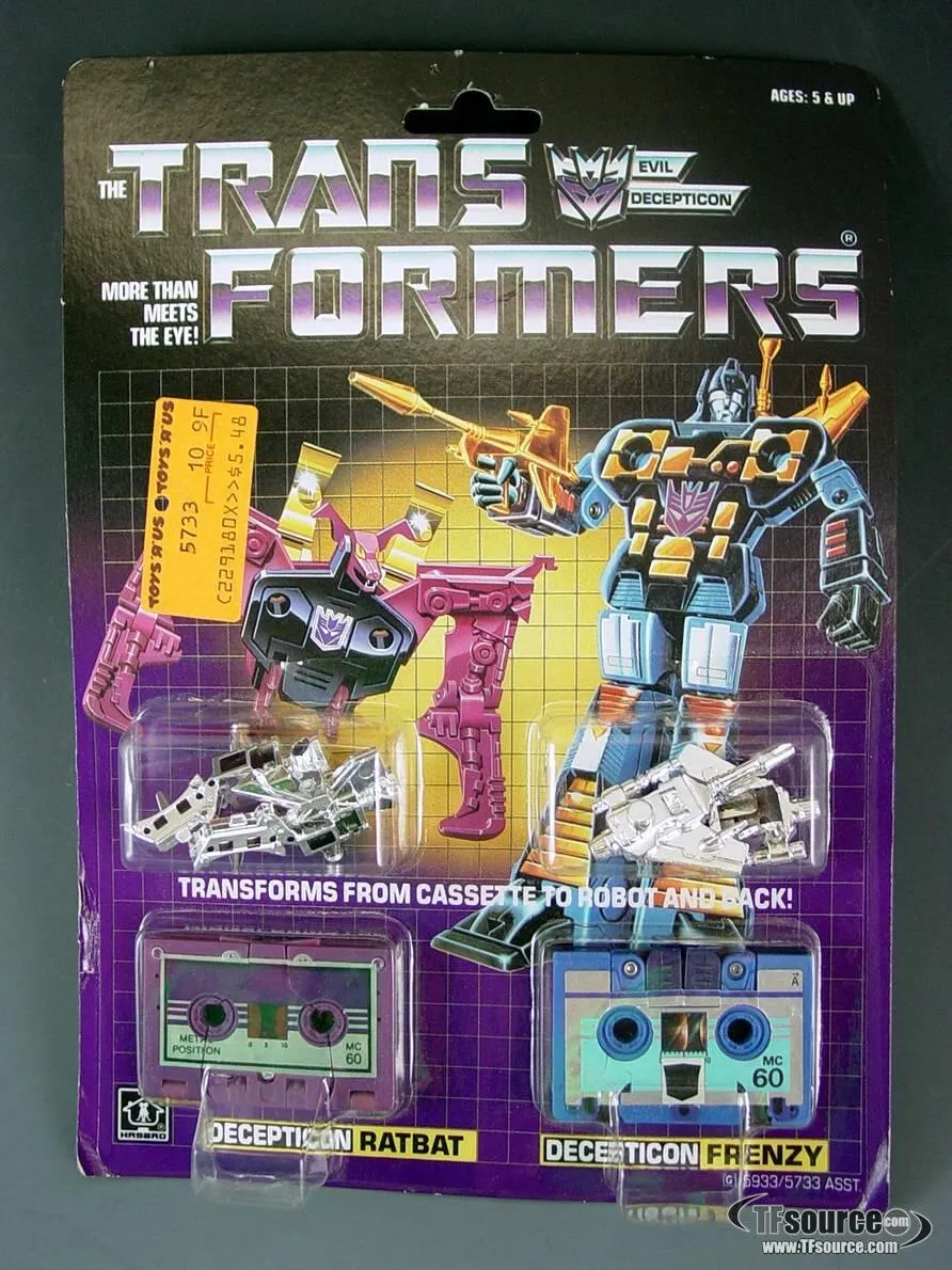Ratbat and Frenzy Cassette Vintage Transformers G1