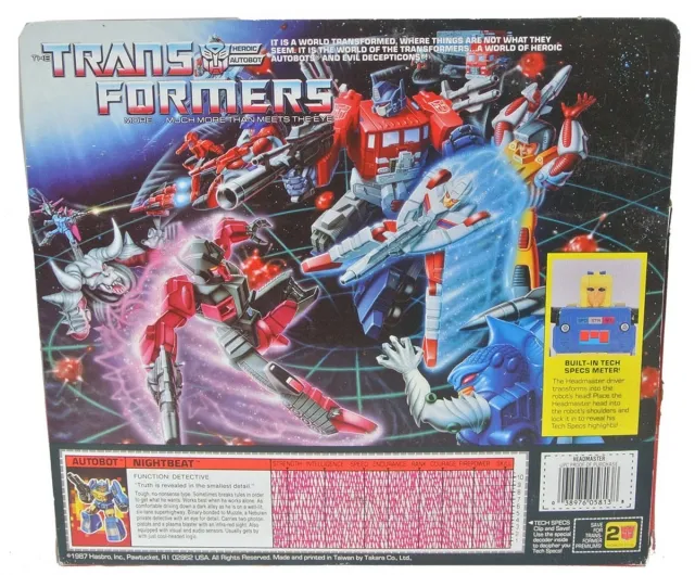 Nightbeat Headmaster | Vintage G1 Transformers Figure | TFSource