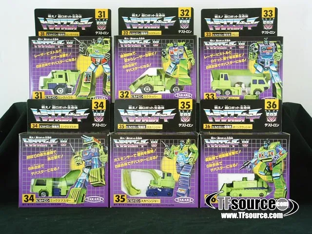 Devastator Constructicons Set of 6 Figures | Vintage Japanese G1
