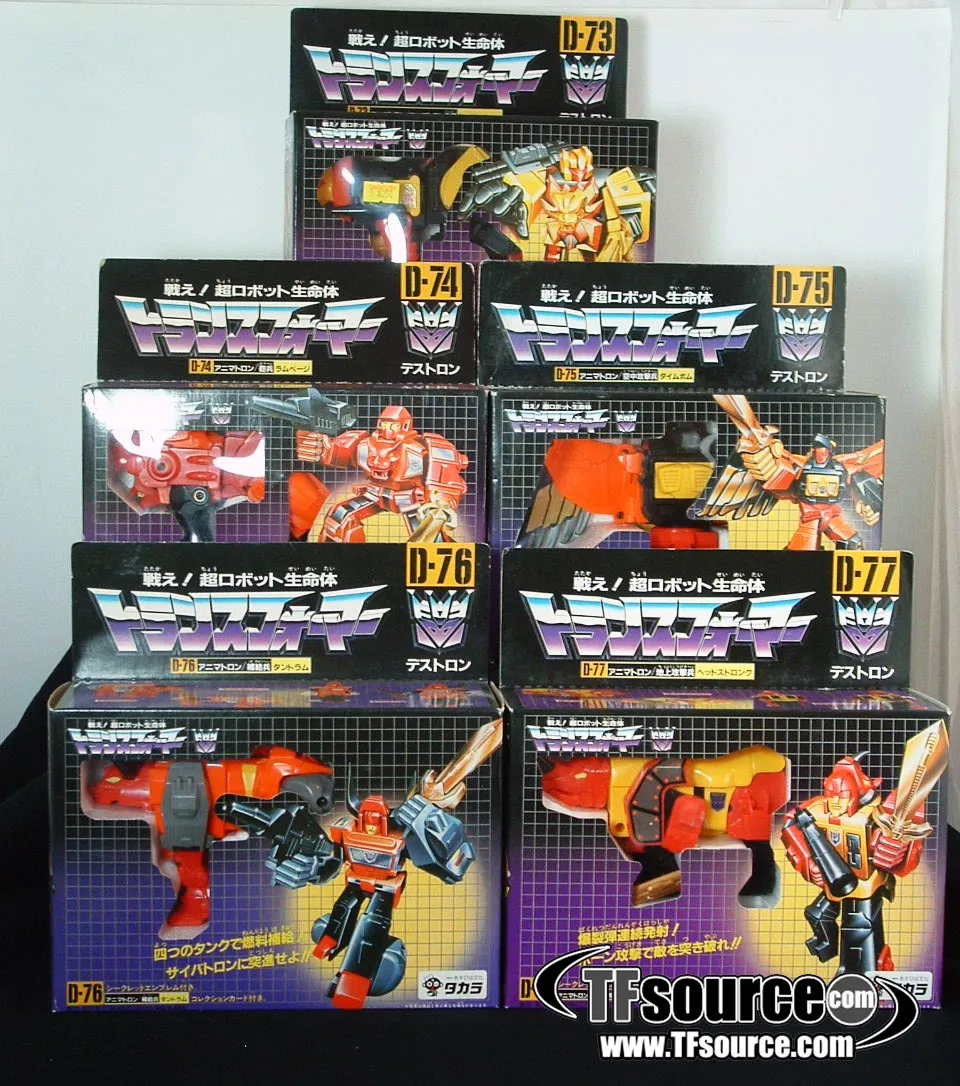 Predaking Predacons Set of 6 Figures | Vintage Japanese G1