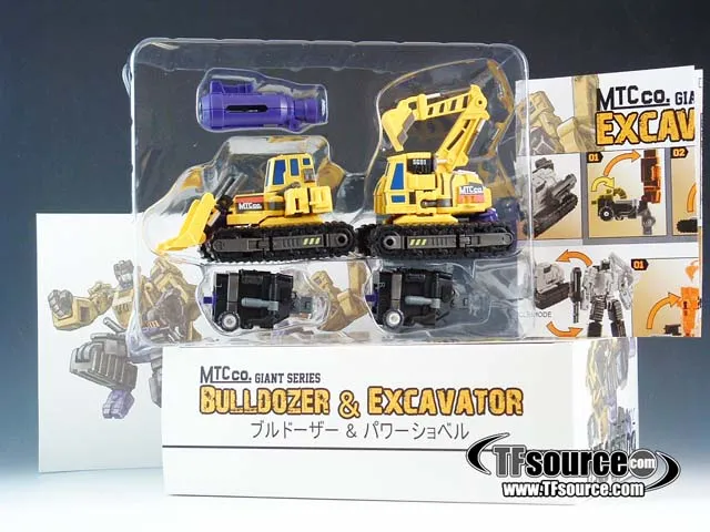 Giant Set A Bulldozer and Excavator Yellow Version