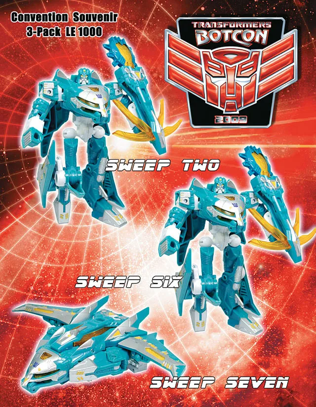 Sweeps 3-Pack Set Botcon Exclusive | Transformers Convention 2009