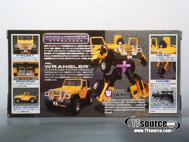 BT-09 Swindle | Jeep Wrangler | Binaltech Transformers Figure by