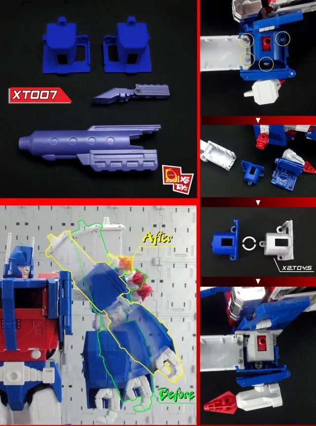XT007 MP-22 Ultra Magnus White Version Upgrade Kit | X2 Toys | Upgrade Kit