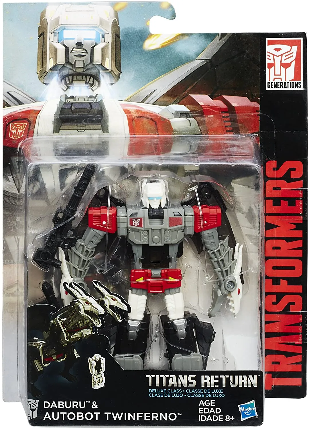 Twinferno with Daburu | Titans Return Transformers Figure | TFSource