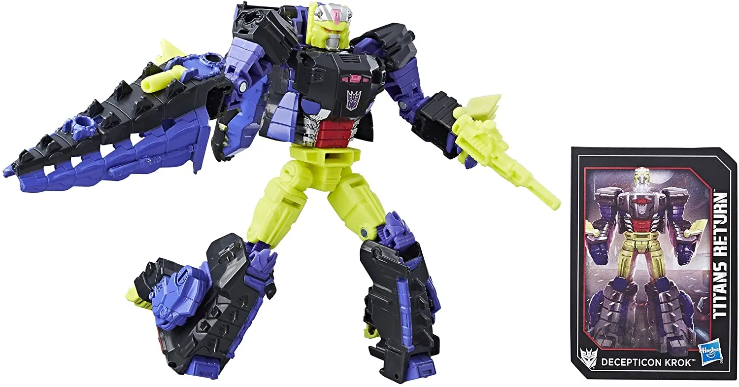 Krok and Gatorface | Titans Return Transformers Figure | TFSource