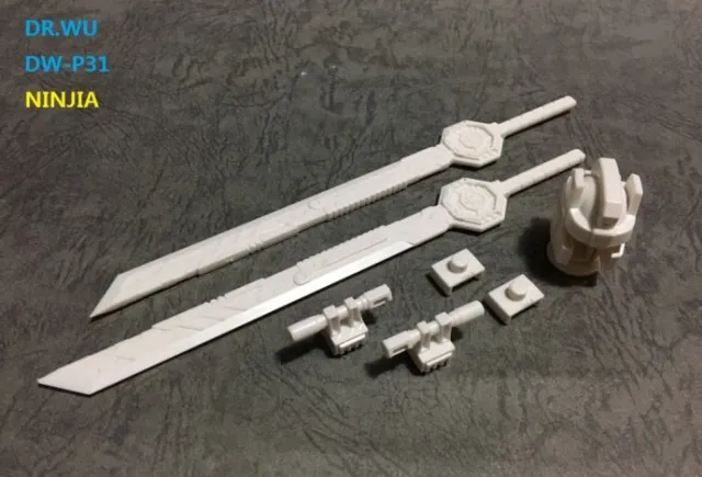 DW-P31 NINJA Set of Swords and Weapons | Dr. Wu | Upgrade Kit