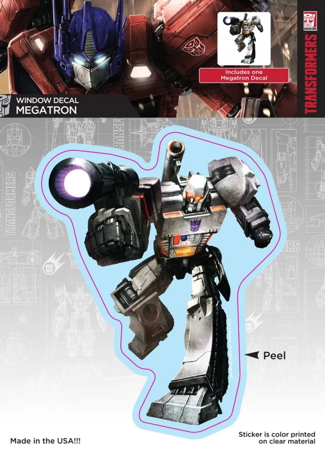 Megatron Car Window Decal | Transformers G1 Generation One