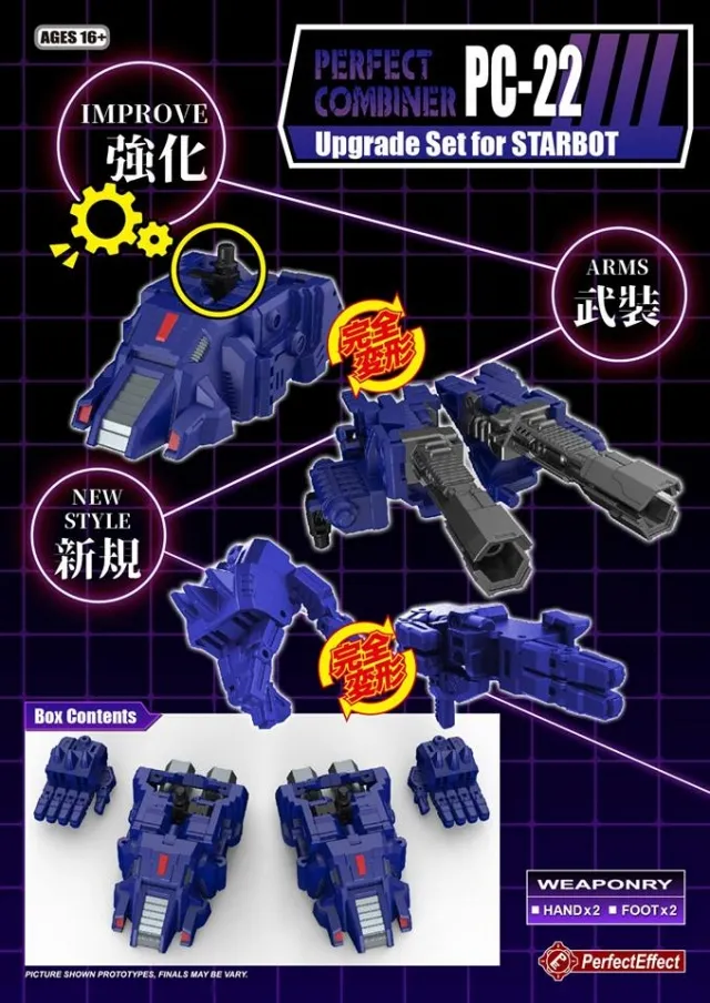 PC-22 Upgrade Kit for Transformers Power of the Primes Starscream | Perfect Effect | Upgrade Kit