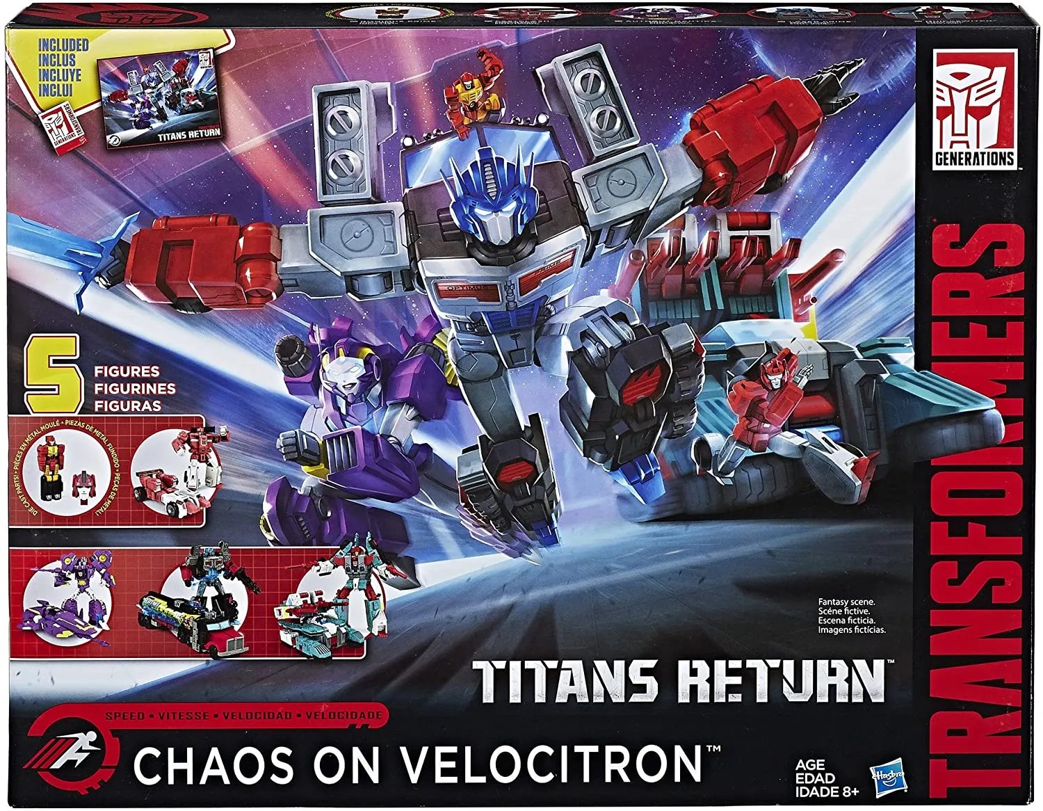 Chaos on Velocitron 5 Pack Action Figure Set | Titans Return