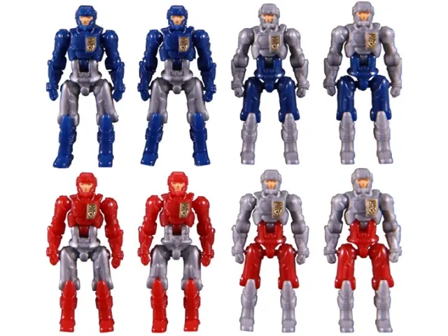 DA-04 Dia-Naughts Set of 8 Limited Edition | Red Blue Version | Diaclone Reboot