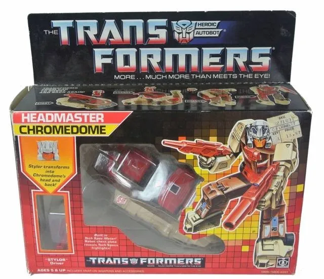 Chromedome and Stylor Headmaster Vintage Transformers G1