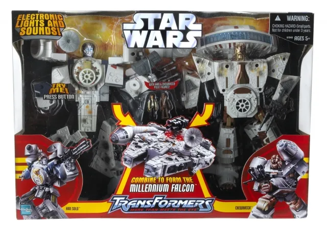 Han Solo and Chewbacca to Millennium Falcon | Star Wars Transformers Crossover