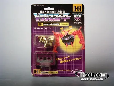 D-61 Ratbat Cassette | Vintage Japanese G1 Transformers