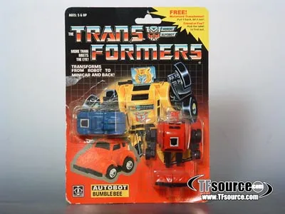 Bumblebee Red Version with Minispy Minibot Vintage Transformers G1