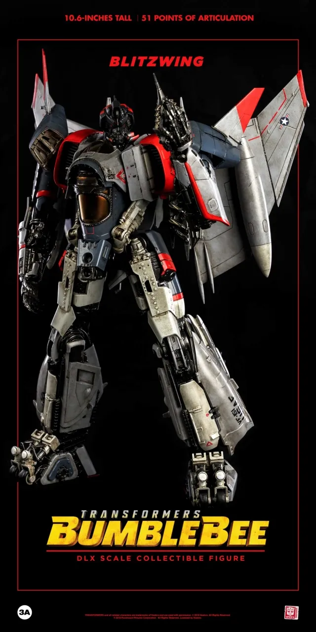 Blitzwing Collectible Figure DLX Scale Collectible Figure | Transformers: Bumblebee | threezero