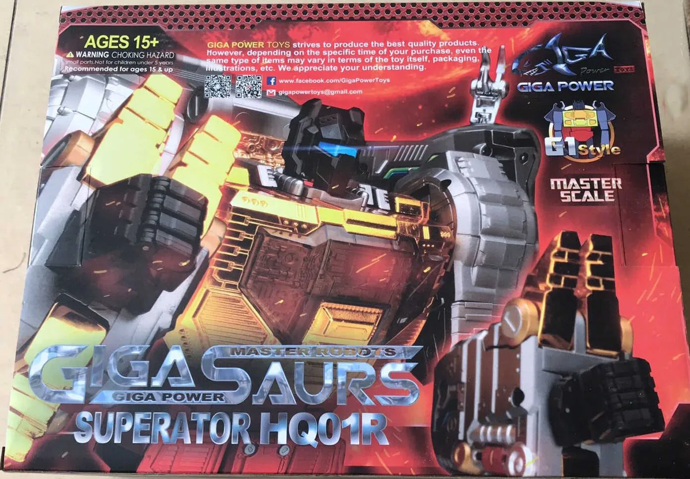 HQ-01R Superator Chrome Version | Gigapower Gigasaurs 3rd Party MP