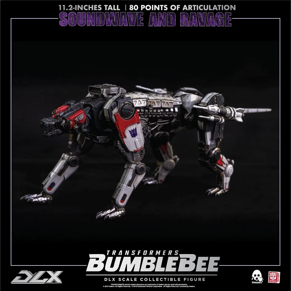 Soundwave and Ravage Collectible Figure DLX Scale