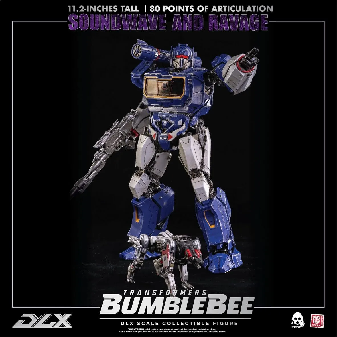 GOOD SMILE COMPANY - DLX スケール　サウンドウェーブ three zero Soundwave and Ravage Collectible Figure DLX Scale