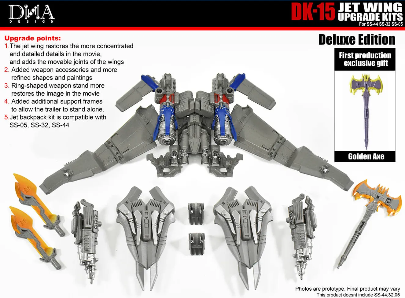 DK-15 Deluxe Version Upgrade Kit for Transformers Studio Series 05