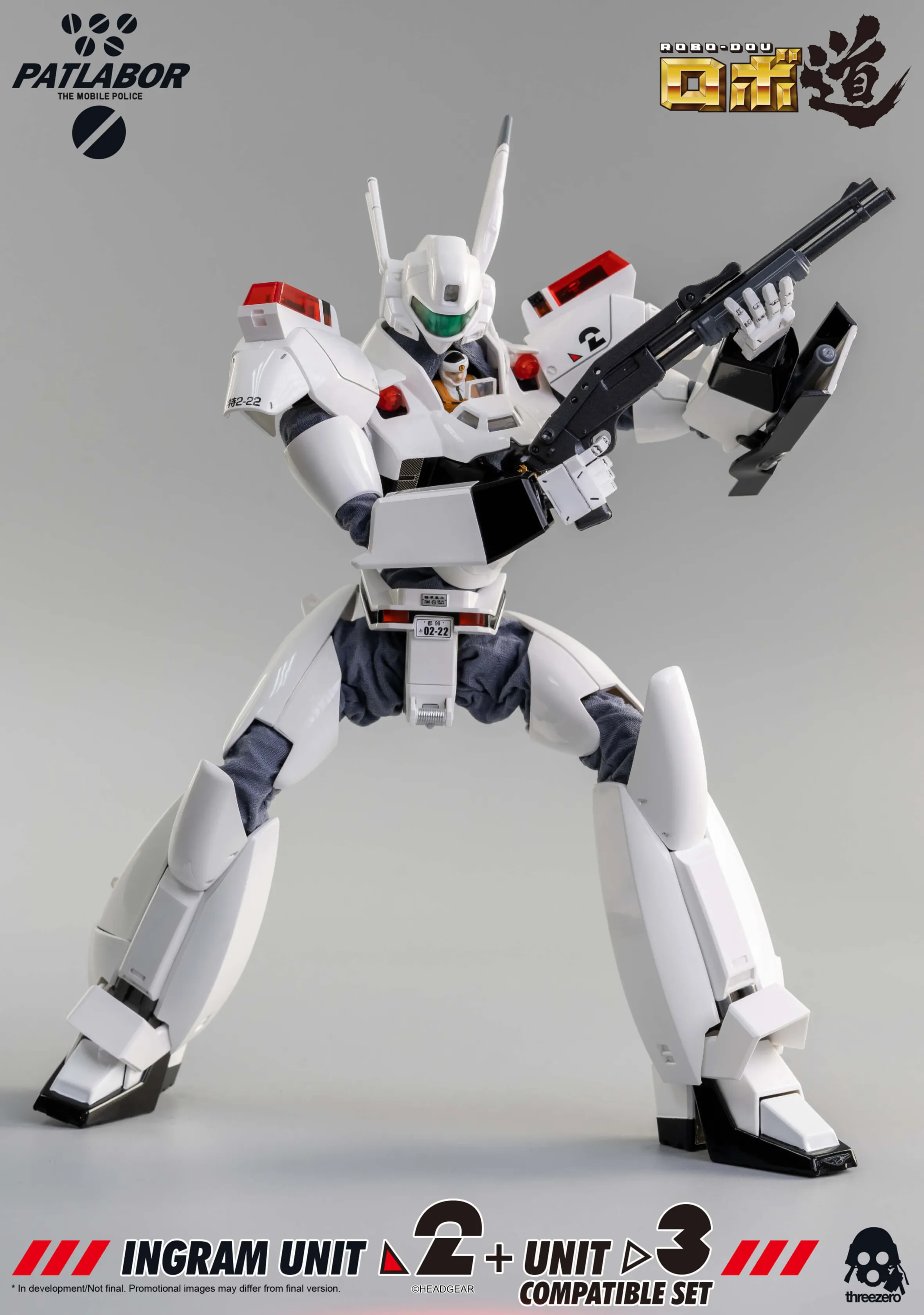 Ingram Unit 2 and Unit 3 Compatible Set ROBO-DOU Collectible Figure | Mobile Police Patlabor | threezero