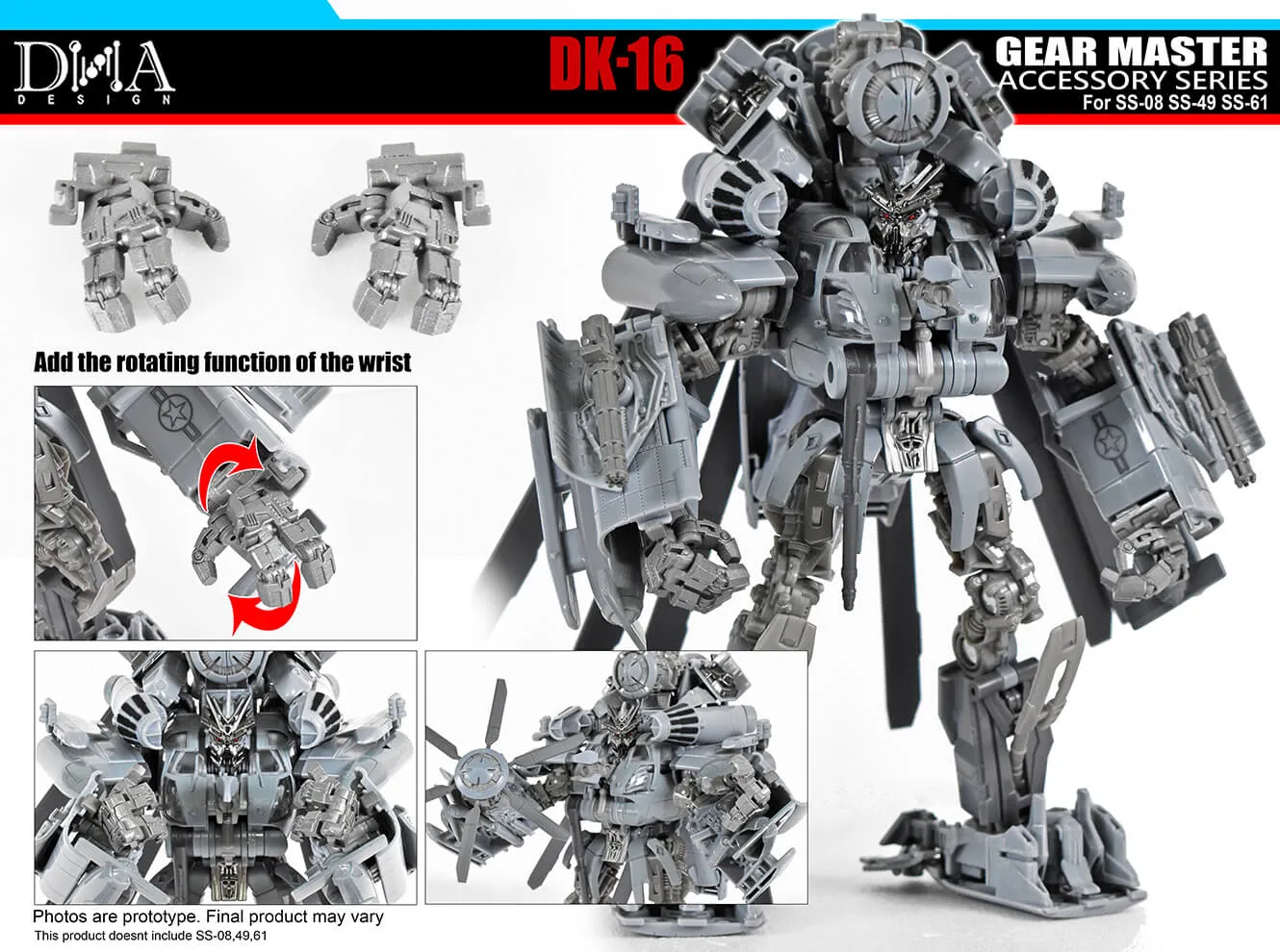 DK-16 Upgrade Kit for Transformers Studio Series 08 Blackout 61