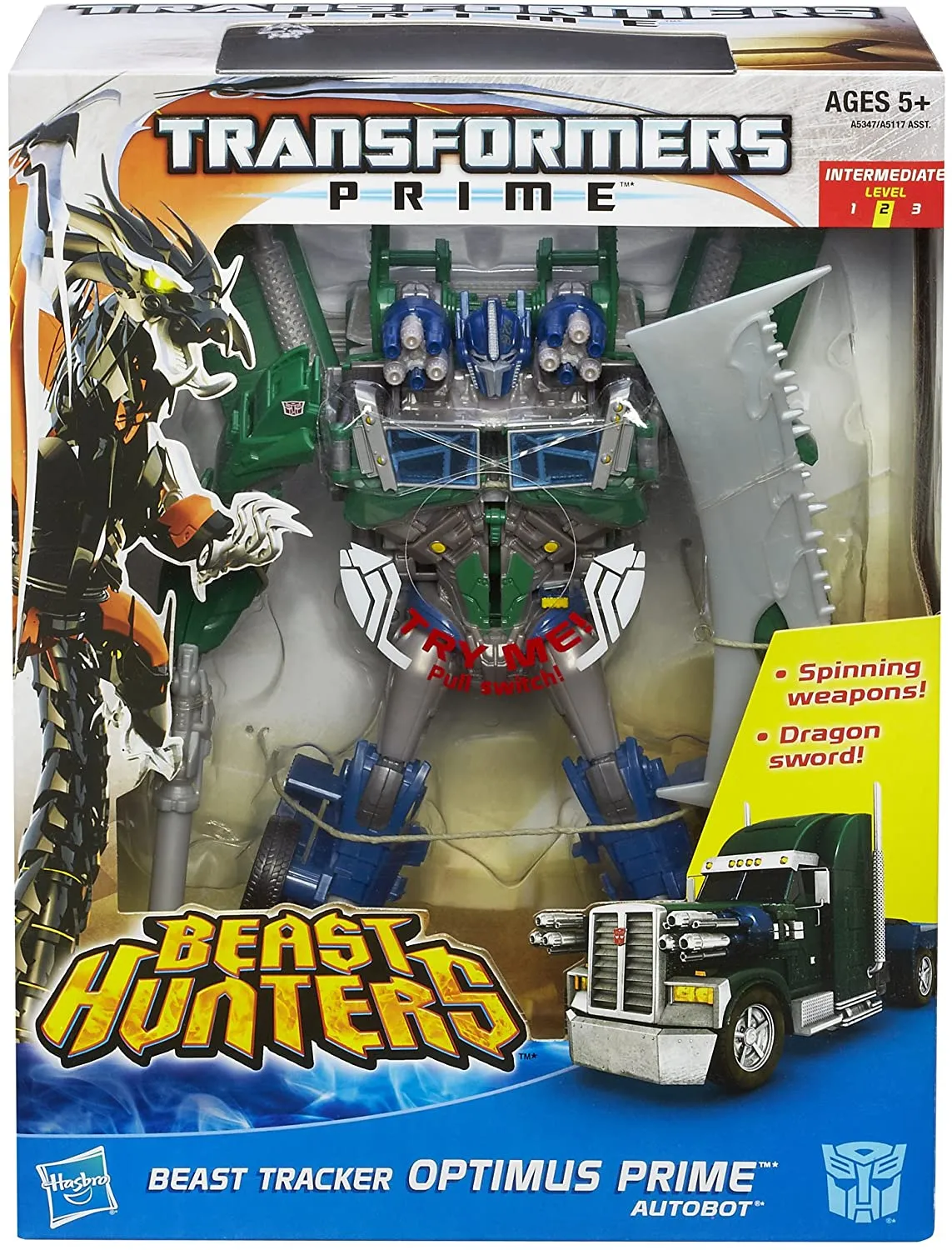 TRANSFORMERS Prime Beast Hunters Commander Class Optimus Prime Con Scudo E Missile, Figura Convertibile - 5