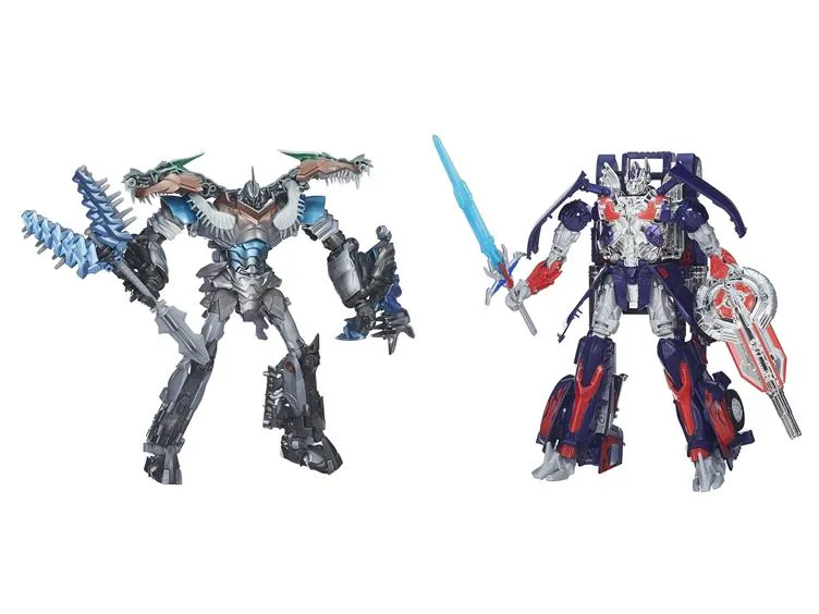 Leader Class Optimus and Grimlock | Transformers 4 Age of Extinction AOE