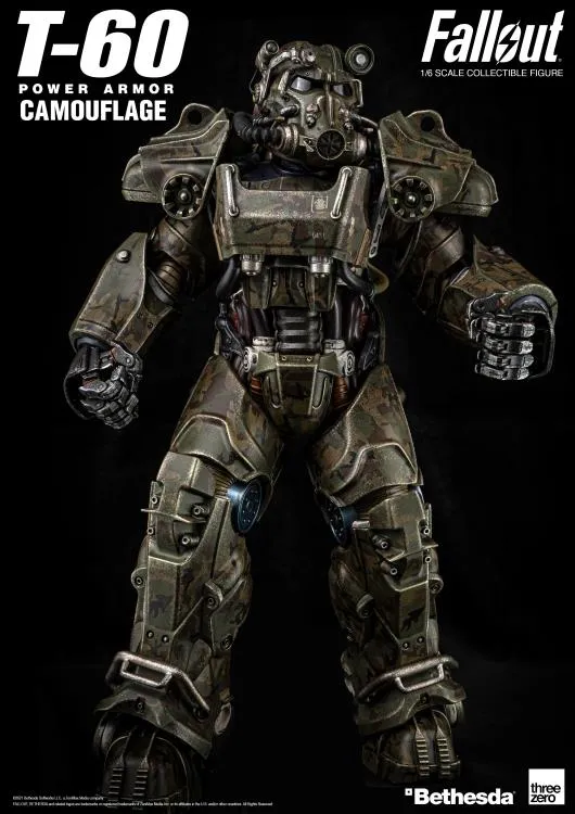 T-60 Power Armor Camouflage 1:6 Scale | Fallout | Threezero
