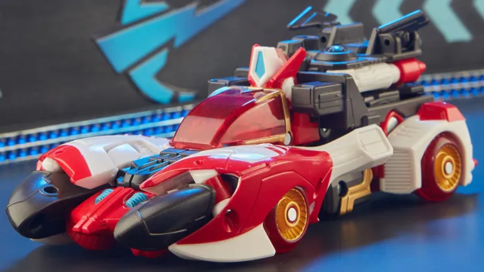 Cybertron Universe Override | Velocitron Transformers Figure
