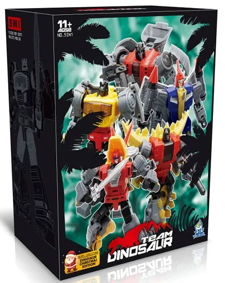 トランスフォーマー　セット Team Dinosaur Christmas Edition Set of 5 | Mech Fans Toys | TFSource