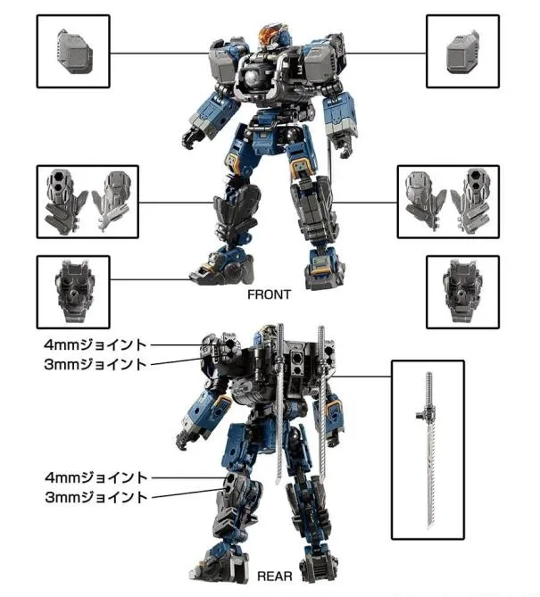 TM-23 Tactical Mover EX Core and Armament Wave 2 Set | Takara Tomy