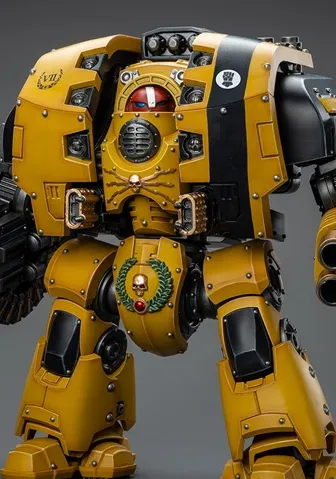 Imperial Fists Leviathan Dreadnought with Cyclonic Melta Lance and Storm Cannon 1/18 Scale | Warhammer 40K | Joy Toy