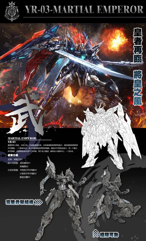 YR-03 Martial Emperor 1/100 Scale Model Kit | SNAA