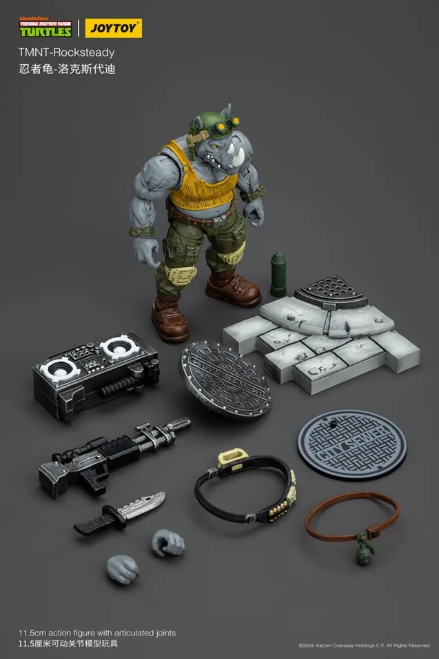 JOYTOY TMNT 1/18 ビーバップ & ロックステディ JOYTOY 1/18 TMNT Beebop & Rocksteady Action Figure Toy Model In