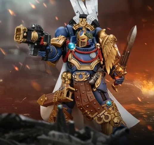 Ultramarines Legion Praetor with Power Sword and Volkite Serpenta 1/18 Scale | Warhammer 40K: The Horus Heresy | Joy Toy