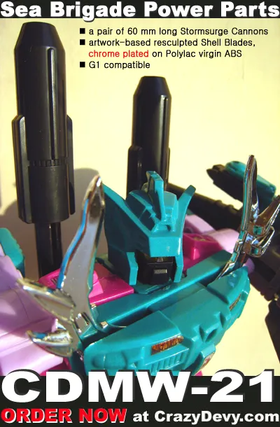 CDMW-21 Sea Brigade Power Parts Stormsurge Cannons and Blades | Crazy Devy