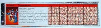 Tech Spec Ultra Magnus