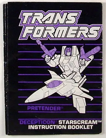 Starscream Pretender Instruction Manual
